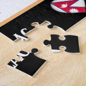 Nepalese vlag en Nepalese land / Nepal Legpuzzel (Zijkant)