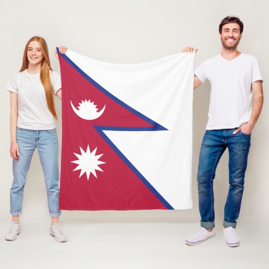 Nepalese vlag fleece deken (In situ)