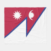 Nepalese vlag fleece deken (Voorkant (Horizontaal))
