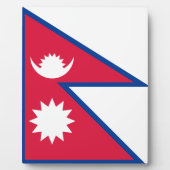 Nepalese vlag fotoplaat (Voorkant)