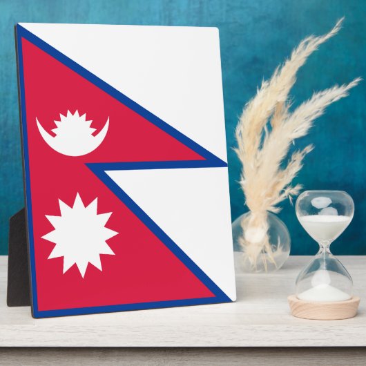 Nepalese vlag fotoplaat (Zijkant)