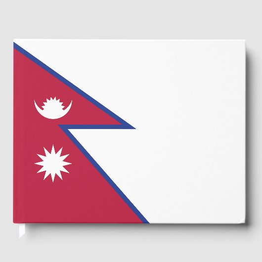 Nepalese vlag gastenboek (Voorkant)