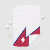 Nepalese vlag golfhanddoek (Insitu)