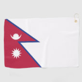 Nepalese vlag golfhanddoek (Horizontaal)