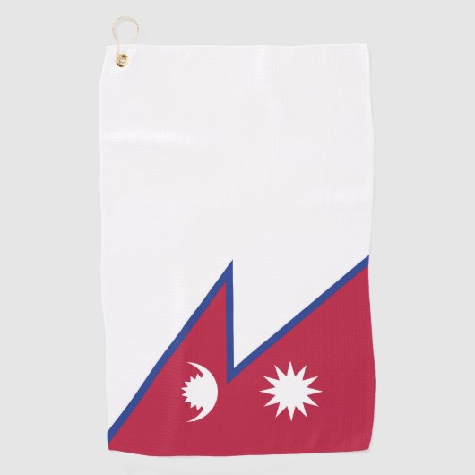 Nepalese vlag golfhanddoek (Voorkant)