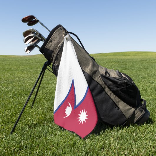 Nepalese vlag golfhanddoek (Groen)