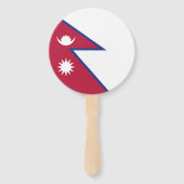 Nepalese vlag handwaaier (Voorkant)