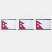 Nepalese vlag hangend wandkleed (Driedubbel)