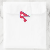 Nepalese vlag hart sticker (Tas)