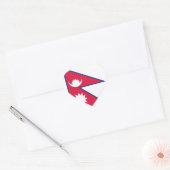 Nepalese vlag hart sticker (Envelop)