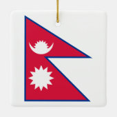 Nepalese vlag keramisch ornament (Achterkant)