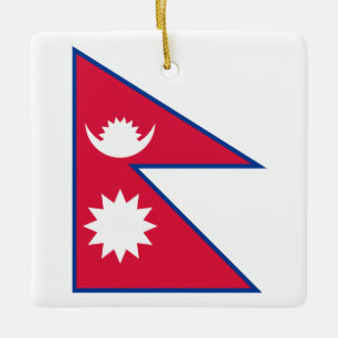 Nepalese vlag keramisch ornament