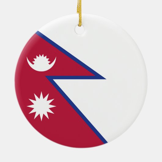 Nepalese vlag keramisch ornament (Achterkant)