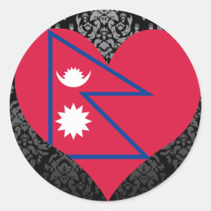 Nepalese vlag kopen ronde sticker