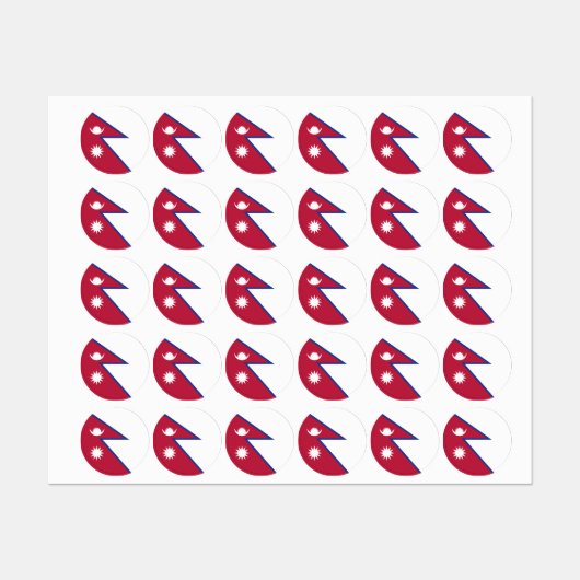 Nepalese vlag labels (Vel)