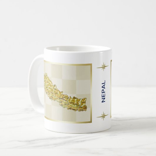 Nepalese vlag + Mok kaart (Voorkant links)