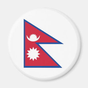 Nepalese vlag Nationaal symbool Magneet