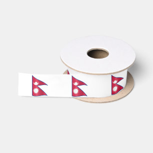 Nepalese vlag & Nepal reis, vakantie/sport Satijnen Lint