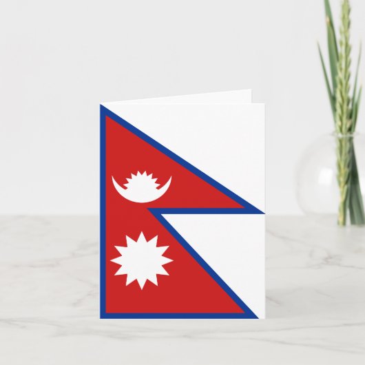 Nepalese Vlag Notitiekaart (Voorkant)