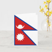 Nepalese Vlag Notitiekaart (Gele Bloem)