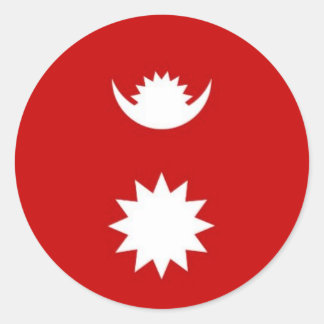 Nepalese vlag ontwerp ronde sticker