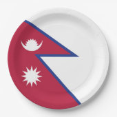 Nepalese vlag papieren bordje (Voorkant)