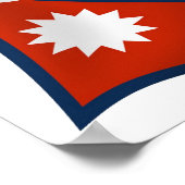 Nepalese Vlag Poster Print (Hoek)