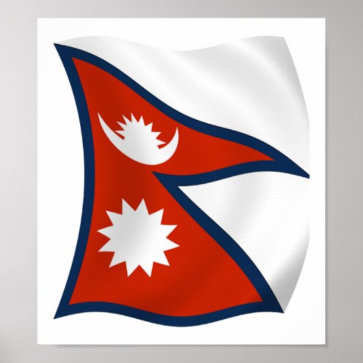 Nepalese Vlag Poster Print (Voorkant)