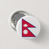 Nepalese vlag ronde button 3,2 cm (Voorkant /achterkant)