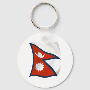 Nepalese Vlag Sleutelhanger