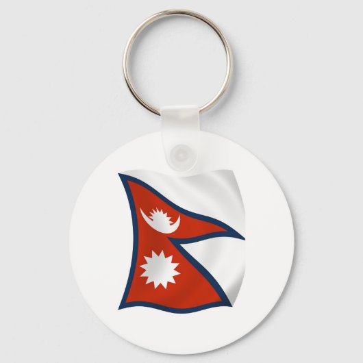 Nepalese Vlag Sleutelhanger (Voorkant)