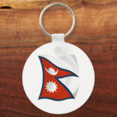 Nepalese Vlag Sleutelhanger (Voorkant)
