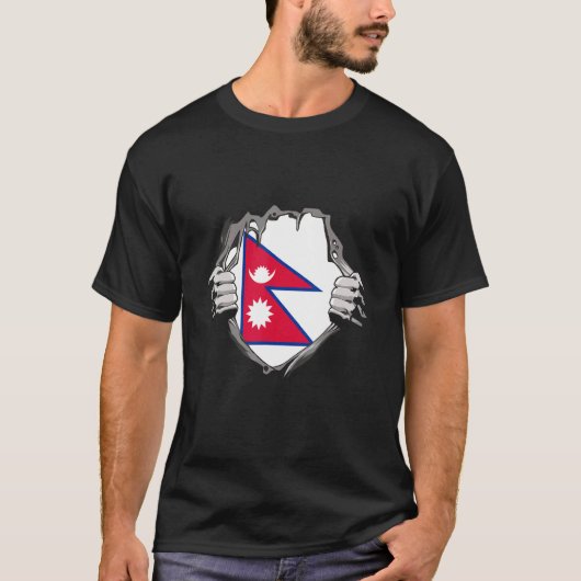 Nepalese vlag t-shirt (Voorkant)