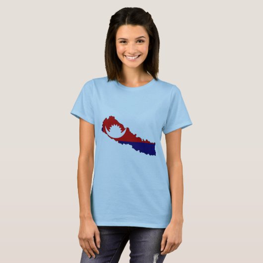 Nepalese vlag t-shirt (Voorkant volledig)