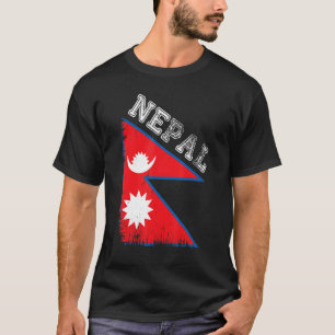 Nepalese vlag toeristische vakantiebestemming Nepa T-shirt