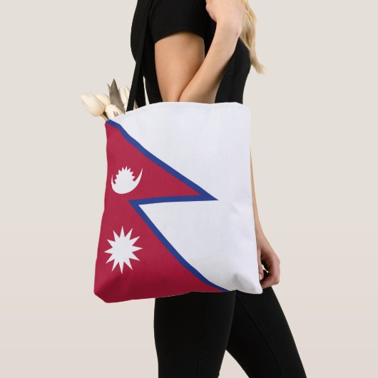 Nepalese vlag tote bag (Dichtbij)