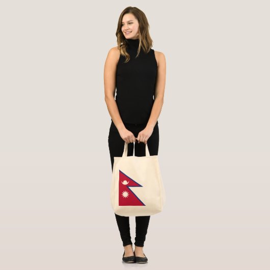 Nepalese vlag tote bag (Voorkant (model))