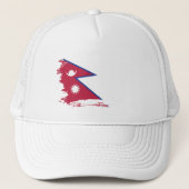 Nepalese vlag trucker pet (Voorkant)