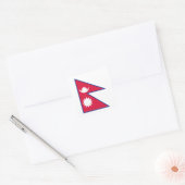 Nepalese vlag vierkante sticker (Envelop)