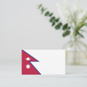 Nepalese vlag visitekaartje (Staand voorkant)