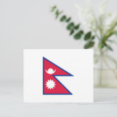Nepalese vlag, vlag van Nepal Briefkaart (Staand voorkant)