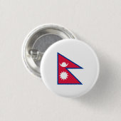 Nepalese vlag, vlag van Nepal Ronde Button 3,2 Cm (Voorkant /achterkant)