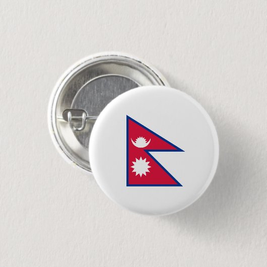 Nepalese vlag, vlag van Nepal Ronde Button 3,2 Cm (Voorkant /achterkant)