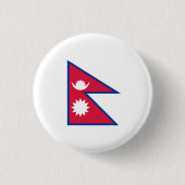 Nepalese vlag, vlag van Nepal Ronde Button 3,2 Cm (Voorkant)