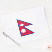 Nepalese vlag, vlag van Nepal Vierkante Sticker (Envelop)