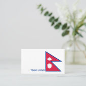 Nepalese vlag, vlag van Nepal Visitekaartje (Staand voorkant)