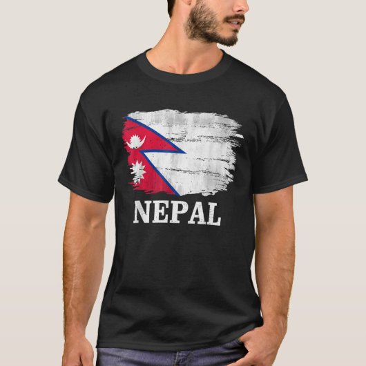  Nepalese vlag voor Nepalese cadeaus T-shirt (Voorkant)