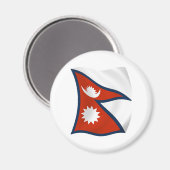 Nepalese Vlagmagneet Magneet (Voorkant / Achterkant)