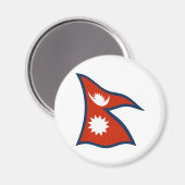 Nepalese Vlagmagneet Magneet (Voorkant / Achterkant)