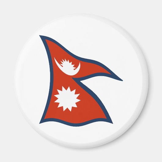 Nepalese Vlagmagneet Magneet (Voorkant)